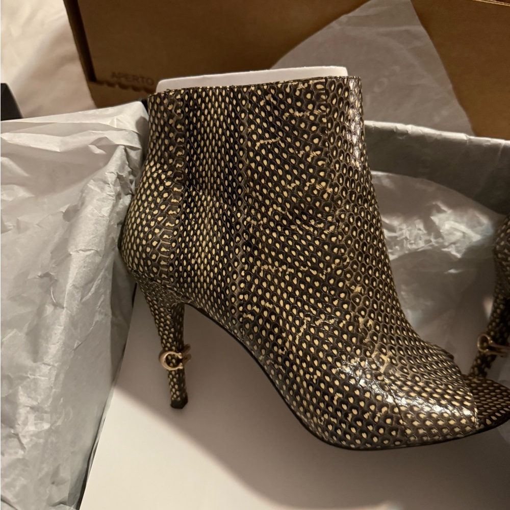 Black and Gold Ankle Boots